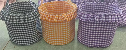 Gingham Halloween Baskets