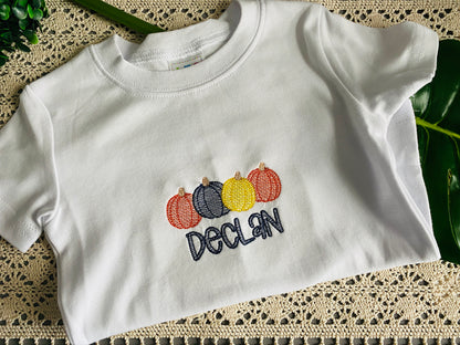Pumpkin Sketch Embroidered