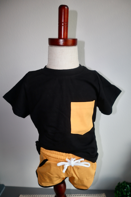 Black & Gold Short Set