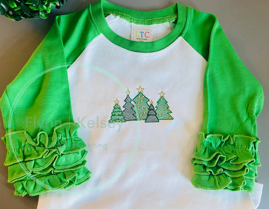 O Christmas Tree Embroidered Shirt
